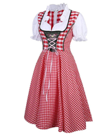 Fiona | Damen Kariertes Oktoberfest Dirndl mit Karomuster in Rot