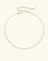 Flache Goldkette Damen in Gold