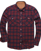 Flanellhemd Herren in Marinerot