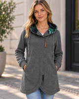 Florentine | Damen Wasserdichte Jacke Mit Kapuze Und Schutz Vor Regen in Grau