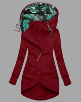 Florentine | Damen Wasserdichte Jacke Mit Kapuze Und Schutz Vor Regen in Rot