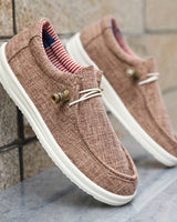 Sebastian | Flache Sohle Elastische Schnürung Loafer in Khaki