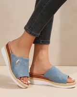 Talia | Komfortable Sandale mit Riemen-Design in Blau (Fast ausverkauft)