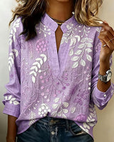 Brielle - Soft-Touch-Bluse in Lila