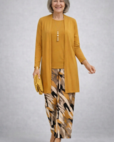 Faelina | Elegantes 3-teiliges Casual-Set in Gelb