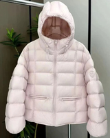 Freya | Damen Kurze Steppjacke mit Kapuze und Reißverschluss in Rosa