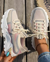 Friederike | Damen Atmungsaktive Mesh Sneaker in Beige
