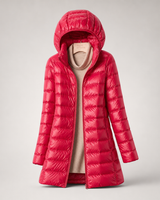 Damen ultraleichte Daunenjacke in Fuchsia
