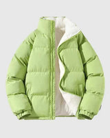 Gefütterte Fleecejacke in Hellgrün