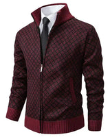 Gerhard | Herren Strickjacke mit Reißverschluss in Rot