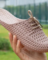 Gewebte Damen Mules sind atmungsaktive Sommer Slipper in Khaki