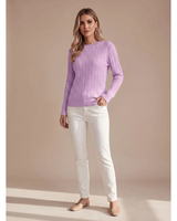 Giada | Damen Strickpullover mit Struktur und Komfort in Lila