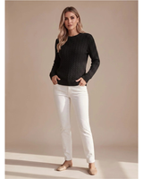 Giada | Damen Strickpullover mit Struktur und Komfort in Schwarz