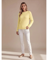 Giada | Damen Strickpullover mit Struktur und Komfort in Gelb
