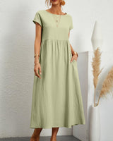 Ginovu - Stylisches Sommerkleid in Hellgrün