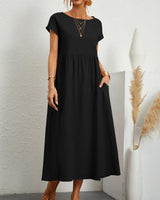 Ginovu - Stylisches Sommerkleid in Schwarz