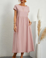 Ginovu - Stylisches Sommerkleid in Rosa