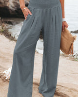 Valoria | Freizeithose mit weitem Bein in Grau