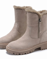 Grit | Damen Orthopädische Stiefeletten mit Reißverschluss und Komfort in Aprikose