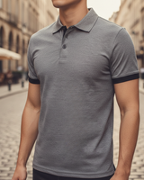Lennart | Herren Kurzarm Poloshirt Regular Fit in Dunkelgrau