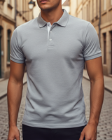 Lennart | Herren Kurzarm Poloshirt Regular Fit in HellGrau