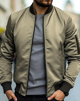 Gunnar | Herren Langarm Bomberjacke in Khaki