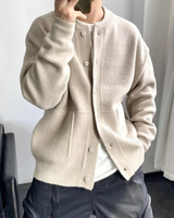 Gunther | Herren Oversized Strickjacke mit Knöpfen in Beige
