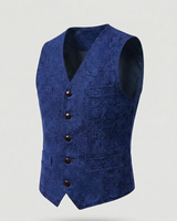 Hans | Herren Elegante Trachtenweste mit Knöpfen in Blau