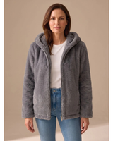 Harper | Damen Jacke mit Kragen und Verschluss in Grau