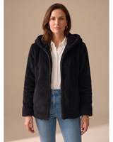 Harper | Damen Jacke mit Kragen und Verschluss in Schwarz