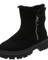 Hedi | Damen Orthopädische Stiefeletten mit Reißverschluss und angenehmer Ausstattung in Schwarz