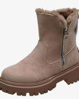 Hedi | Damen Orthopädische Stiefeletten mit Reißverschluss und angenehmer Ausstattung in Aprikose