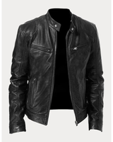 Heinrich | Herren Kunstleder Jacke für Herbst in Schwarz
