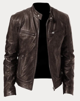 Heinrich | Herren Kunstleder Jacke für Herbst in Braun