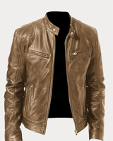 Heinrich | Herren Kunstleder Jacke für Herbst in Khaki