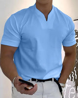 Heinrich | Herren Poloshirt Kurzarm in Hellblau