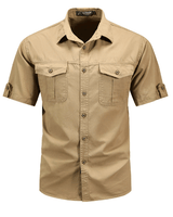 Hemd Herren Kurzarm Regular Fit in Khaki