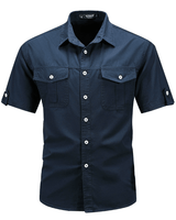 Hemd Herren Kurzarm Regular Fit in Dunkelblau