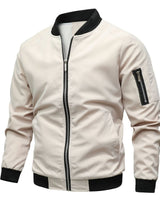 Herren Bomberjacke Casual Regular Fit in Weiß