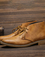 Christian | Herren Chukka Mens Boots Schnürung Knöchelhohe Lederstiefel in Braun