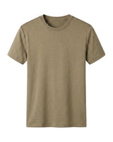 Herren Einfarbiges Kurzarmshirt mit Rundhalsausschnitt in Beige