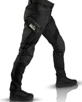 Sebastian | Herren Funktionale Tactical-Hose Outdoor Mehrtaschen Kampfhose in Schwarz