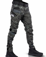 Sebastian | Herren Funktionale Tactical-Hose Outdoor Mehrtaschen Kampfhose in Tarnung