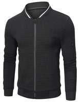 Herren Gesteppte Jacke mit Reißverschluss, Stehkragen und Ärmeltasche in Schwarz
