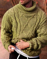Fabian | Herren Grobstrick Rollkragenpullover für den Winter in Grün