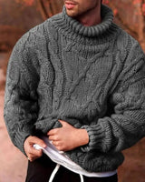Fabian | Herren Grobstrick Rollkragenpullover für den Winter in Grau