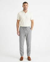 Herren Hose mit elastischem Bund und Kordelzug in Grau