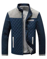 Herren Jacke mit Stehkragen und Druckknopfverschluss in Grau