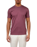 Herren Kurzarm T Shirt mit Rundhalsausschnitt in Rosa