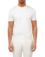 Herren Kurzarm T Shirt mit Rundhalsausschnitt in Weiß